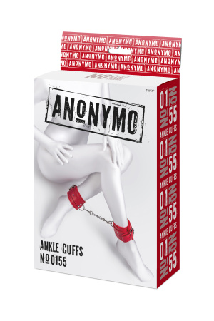Поножи Anonymo.PU кожа, красные, 27 см