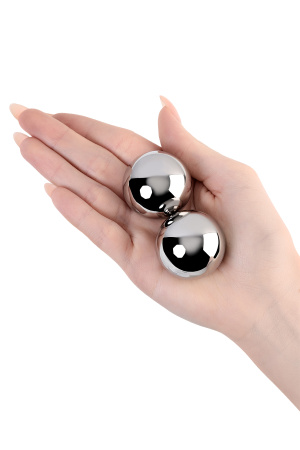 Вагинальные шарики  TOYFA Metall, металл, серебристые, Ø 3,5 см, 355 гр
